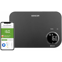 Весы Sencor кухонные, 8кг, подключение к смартфону, AAAx2, пластик, черный