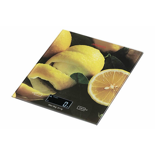 Весы ARDESTO кухонные Lemon, 5кг, AAAx2 в комплекте, стекло, многоцветный