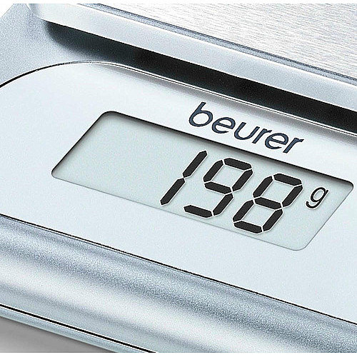 Ваги Beurer кухонні, 3кг, СR2032x1 в комплекті, метал, сірий