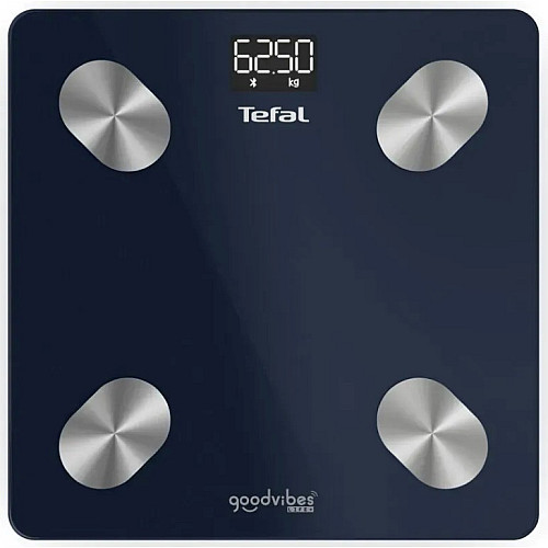 Ваги Tefal підлогові Goodvibes Life+, 180кг, Bluetooth, AAAx3 в комплекті, скло, синій