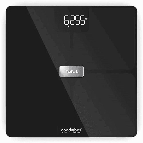 Весы Tefal напольные Body Fat Goodvibes Health, 180кг, 1х Li-ion, кабель USB в комплекте, стекло, черный