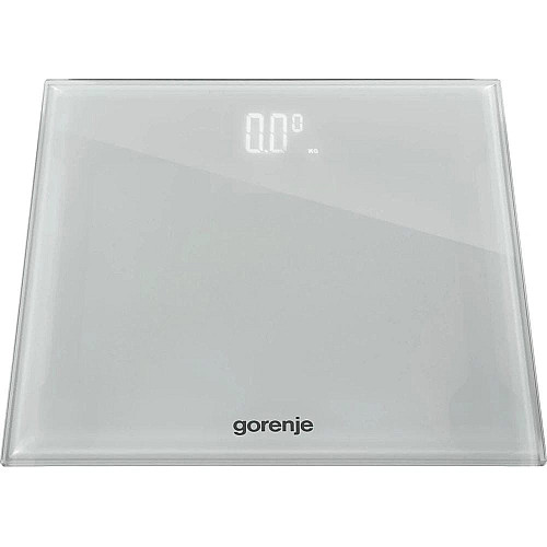 Ваги підлогові Gorenje, 180 кг, дисплей, скло, білий