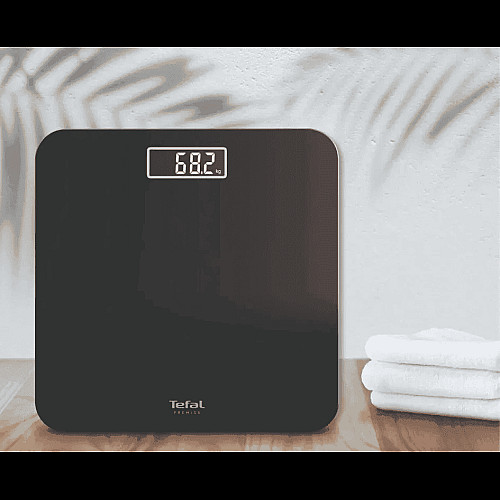 Ваги Tefal підлогові Premiss, 160кг, AAAx2 в комплекті, скло, чорний