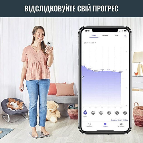 Весы Tefal напольные Goodvibes Life, 160кг, Bluetooth, AAAx3 в комплекте, стекло, серый