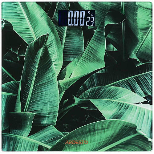 Весы ARDESTO напольные Leaves.150кг, AAAx2 в комплекте, стекло, многоцветные.