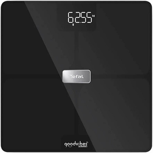 Весы Tefal напольные Body Fat Goodvibes Health, 180кг, 1х Li-ion, кабель USB в комплекте, стекло, черный