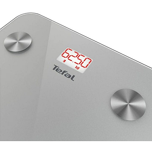 Весы Tefal напольные Goodvibes Life, 160кг, Bluetooth, AAAx3 в комплекте, стекло, серый
