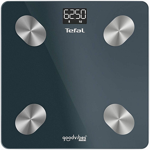 Весы Tefal напольные Smart, 180кг, Bluetooth, AAAx3 в комплекте, стекло, черный