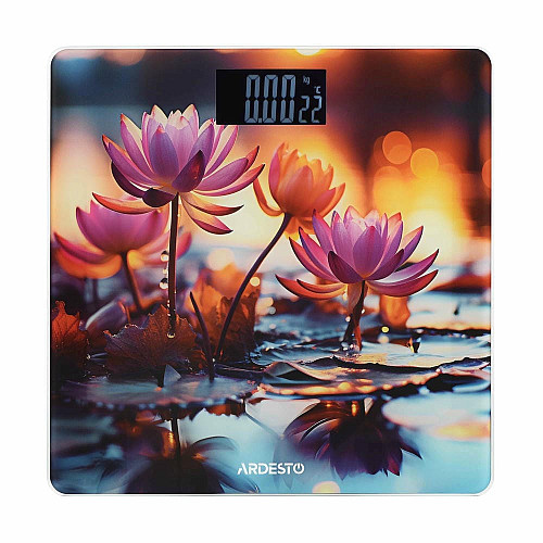 Весы ARDESTO напольные LOTUS, 150кг, AAAx2 в комплекте, стекло, многоцветные