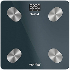 Ваги Tefal підлогові Smart, 180кг, Bluetooth, AAAx3 в комплекті, скло, чорний