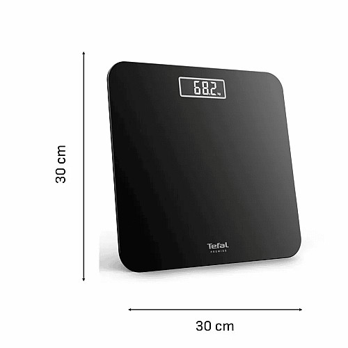 Ваги Tefal підлогові Premiss, 160кг, AAAx2 в комплекті, скло, чорний