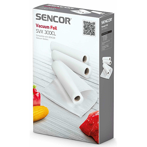 Вакуумна плівка для всіх вакууматорів Sencor, 3 рулони 20х200см