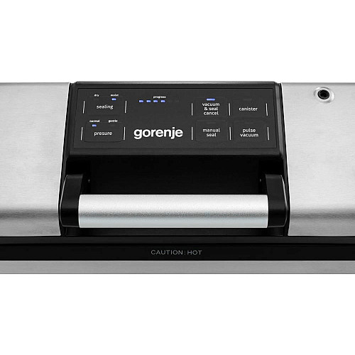 Вакууматор Gorenje для пакетів, 120Вт, 30см, електронне керування, +10 пакетів, нерж, чорний