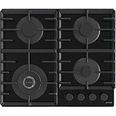 Варильна поверхня Gorenje газова на склі, 60см, чавун, чорний