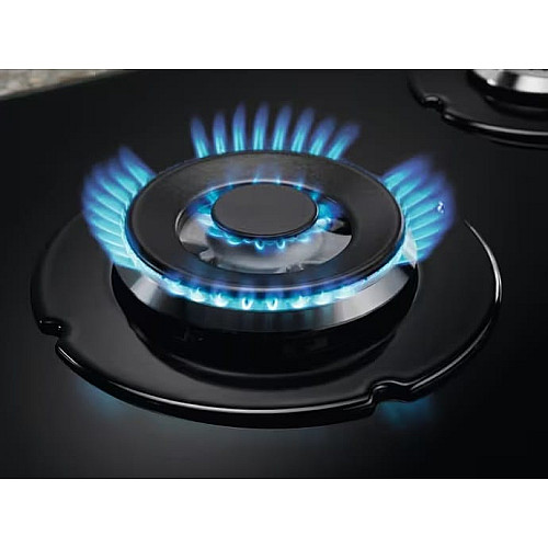 Варильна поверхня Electrolux газова на склі, 60см, чавун, чорний