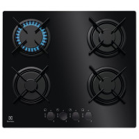 Варочная поверхность Electrolux газовая на стекле, 60см, черный