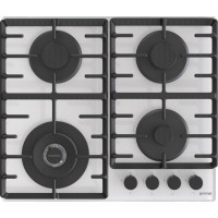Варильна поверхня Gorenje газова на склі, 60см, чавун, білий