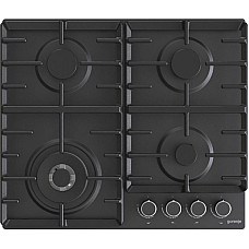 Варильна поверхня Gorenje газова, 60см, чавун, чорний