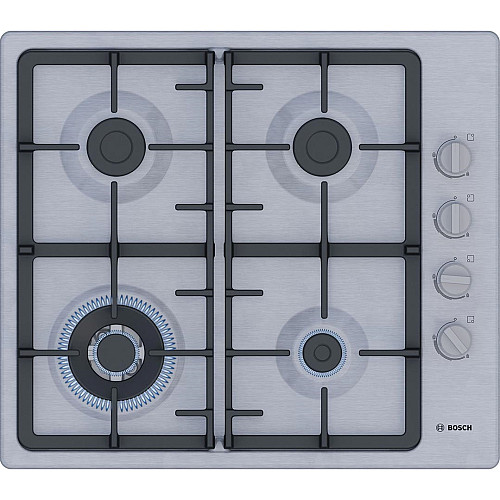 Варильна поверхня Bosch  газова, 60см, чавун, WOK, нерж