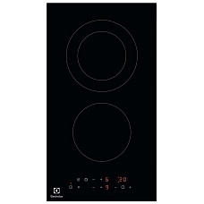 Варильна поверхня Electrolux електрична склокерамічна, 30см, Доміно, чорний