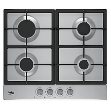 Варильна поверхня Beko газова, 60см, чавун, нерж