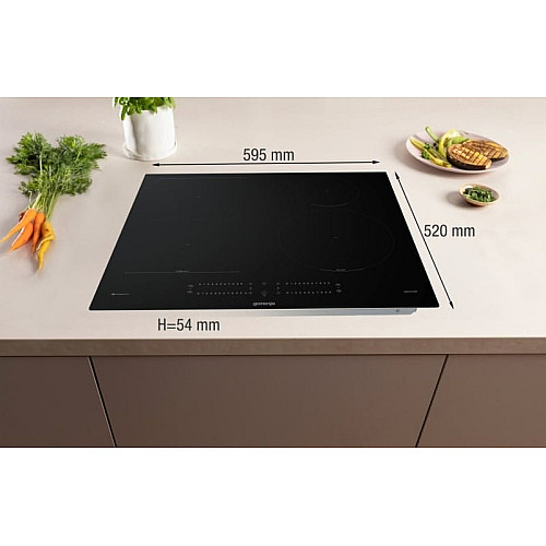 Варочная поверхность Gorenje индукционная, 60см, PowerBoost, SliderTouch, увеличенная площадь приготовления, черный