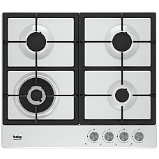 Варильна поверхня Beko газова, 60см, чавун, білий