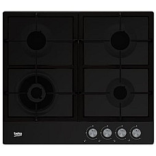 Варильна поверхня Beko газова, 60см, чавун, чорний