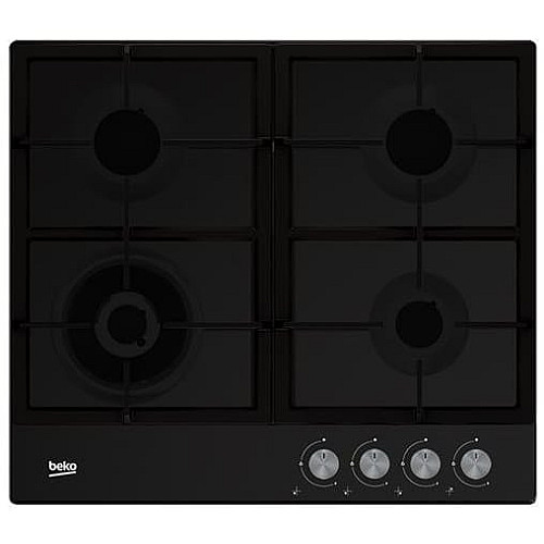 Варильна поверхня Beko газова, 60см, чавун, чорний