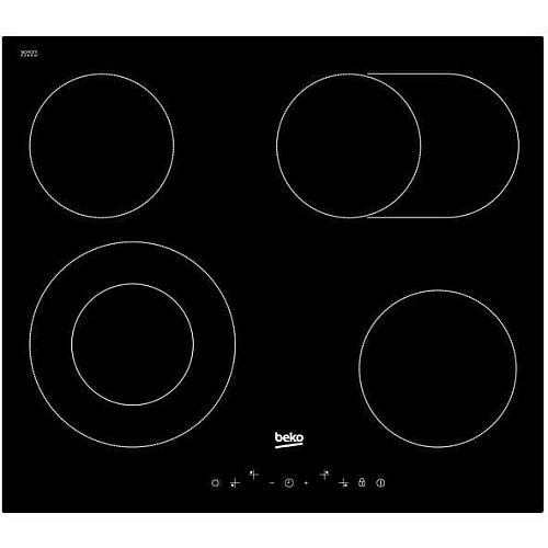 Варочная поверхность Beko электрическая, 60см, расширенная зона, черный