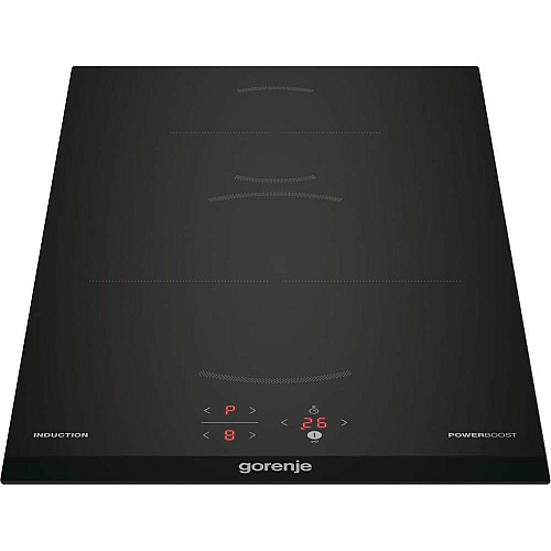 Варильна поверхня Gorenje індукційна, 30см, Доміно, PowerBoost, TouchControl, поєднання конфорок, чорний