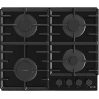 Варильна поверхня Gorenje газова на склі, 60см, чавун, чорний