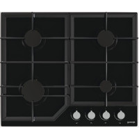 Варочная поверхность Gorenje газовая на стекле, 60см, чугун, черный