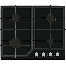 Варильна поверхня Gorenje газова на склі, 60см, чавун, чорний