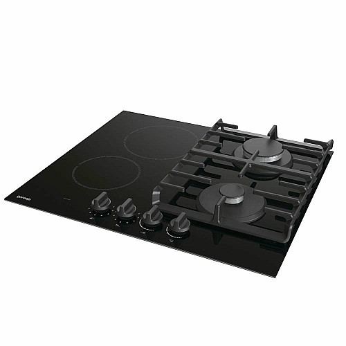 Варочная поверхность Gorenje комбинированная (2 газ + 2 стеклокерам.), 60см, черный