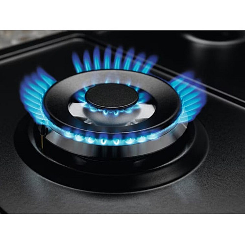 Варочная поверхность Electrolux газовая, 60см, чугун, черный матовый