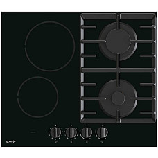 Варильна поверхня Gorenje комбінована (2 газ + 2 склокерам. ), 60см, чорний