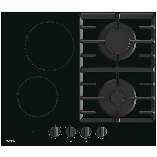 Варочная поверхность Gorenje комбинированная (2 газ + 2 стеклокерам.), 60см, черный