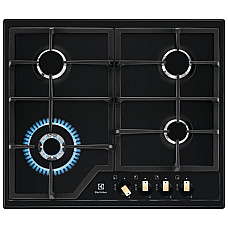 Варильна поверхня Electrolux газова, 60см, чавун, чорний матовий