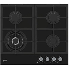 Варильна поверхня Beko газова, 60см, чавун, чорний