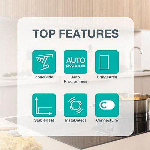 Варочная поверхность Gorenje индукционная, 60см, PowerBoost, SliderTouch, увеличенная площадь приготовления, черный