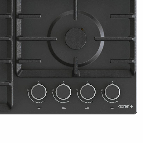 Варильна поверхня Gorenje газова, 60см, чавун, чорний