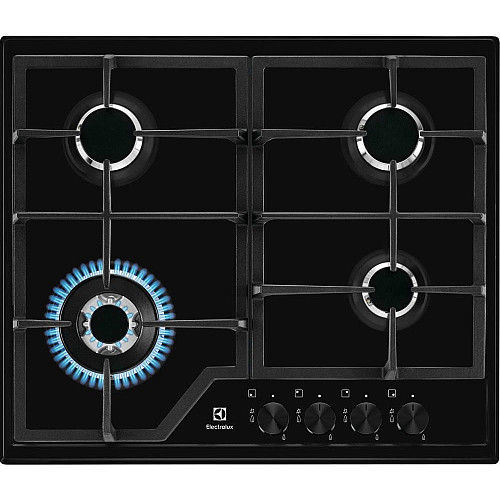 Варильна поверхня Electrolux газова, 60см, чавун, чорний