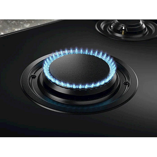 Варильна поверхня Electrolux комбінована (2 газ + 2 інд), 60см, розширена зона, чавун, чорний