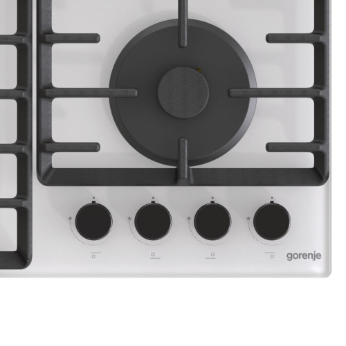 Варильна поверхня Gorenje газова на склі, 60см, чавун, білий