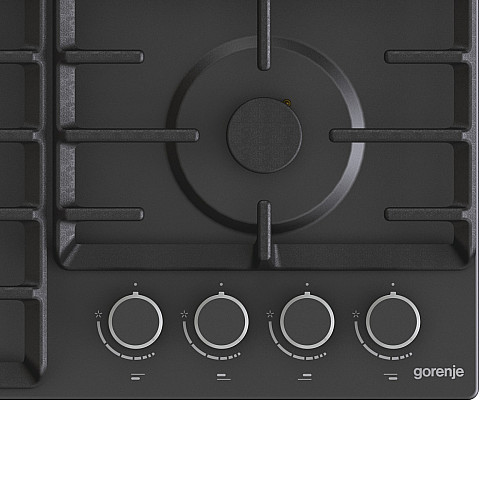 Варильна поверхня Gorenje газова, 60см, чавун, чорний