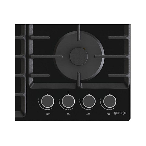 Варочная поверхность Gorenje газовая на стекле, 60см, чугун, черный