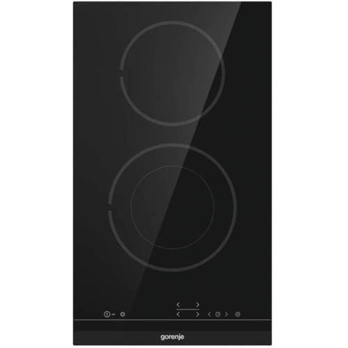 Варильна поверхня Gorenje електрична склокерамічна, 30см, Доміно, чорний