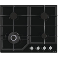 Варильна поверхня Gorenje газова на склі, 60см, чавун, чорний