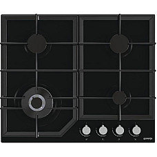 Варильна поверхня Gorenje газова на склі, 60см, чавун, чорний